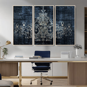 Dark Chandelier Wall Art Canvas Print