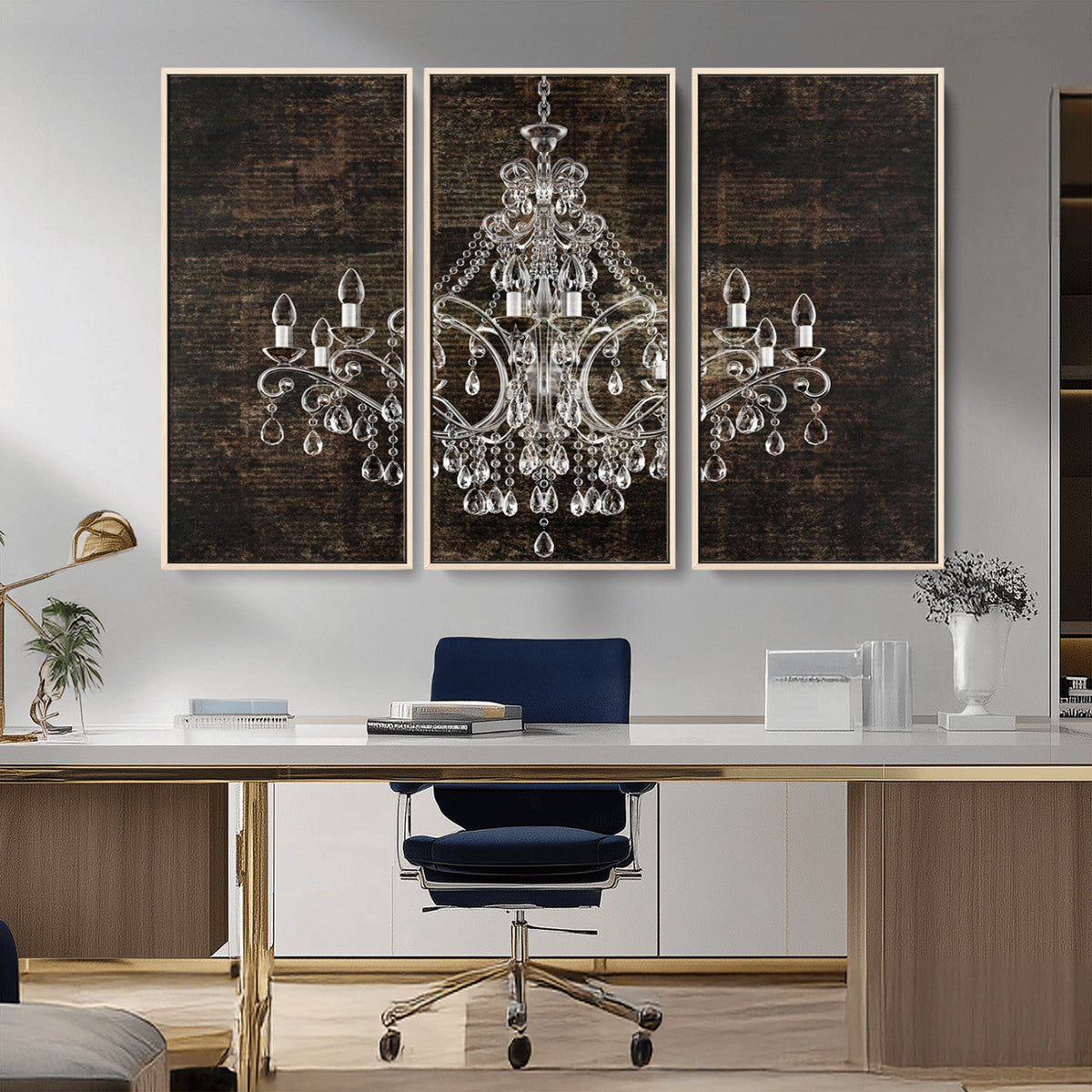 Rustic Chandelier Canvas Print