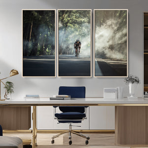 Cycling Road Bike in the Morning, Cycling Road Bike Canvas