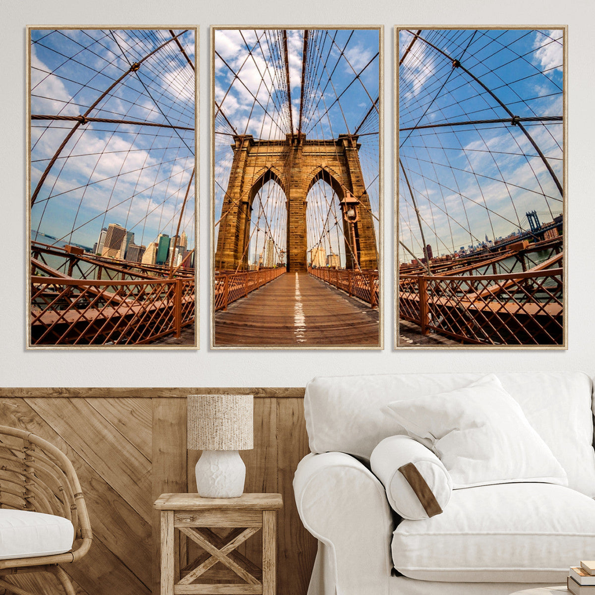 Brooklyn Bridge Manhattan Wall Art Canvas Print