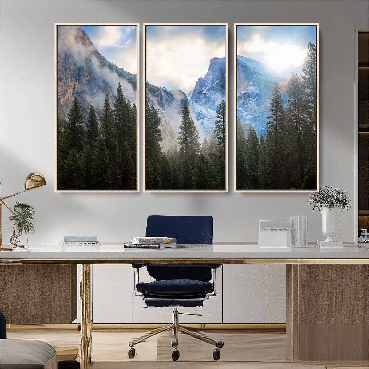 Half Dome Yosemite Calinia Wall Art Canvas Print El Capitan