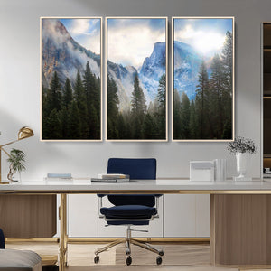 Half Dome Yosemite Calinia Wall Art Canvas Print El Capitan