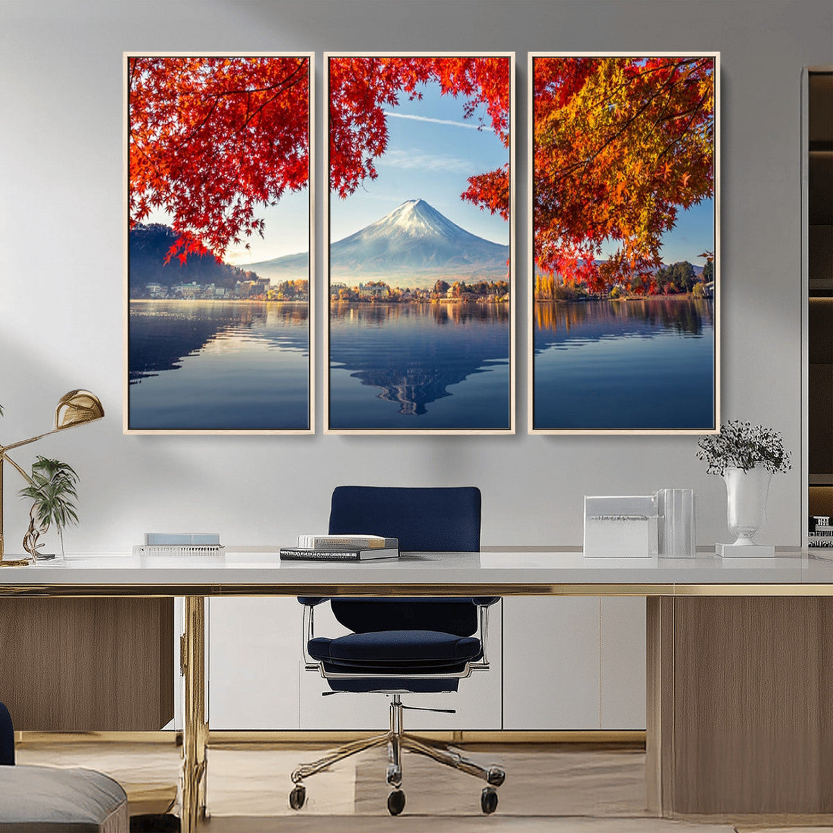 Mount Fuji Canvas Wall Art Japan Autumn Mountain Canvas