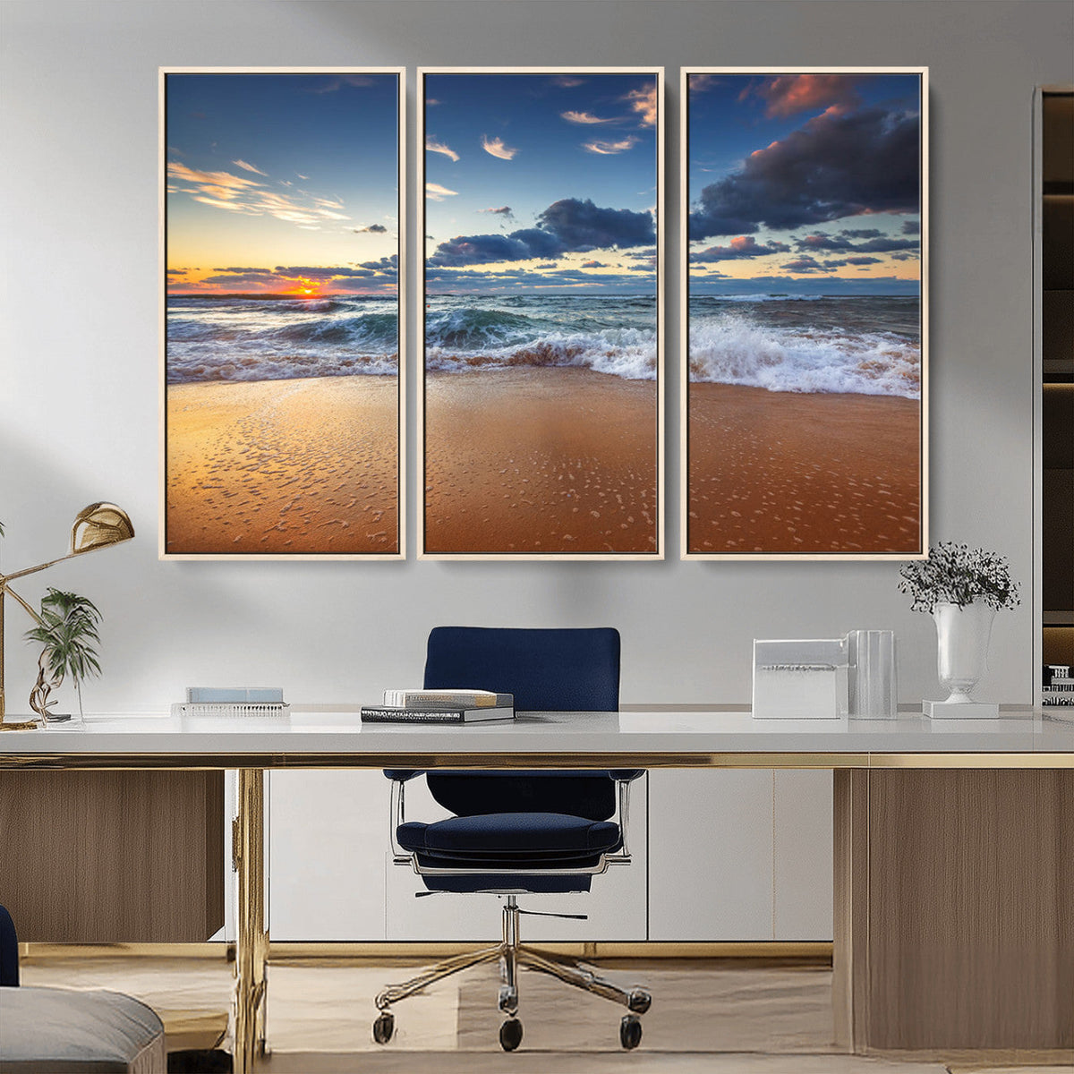 Beach Canvas Wall Art - Coastal Seascape Print for Living