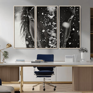 Winter Horse Snow Wall Art Canvas Print