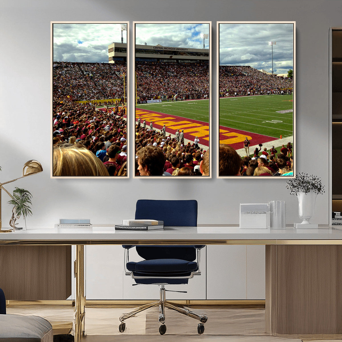 Central Michigan University Chippewas Football Team Print -