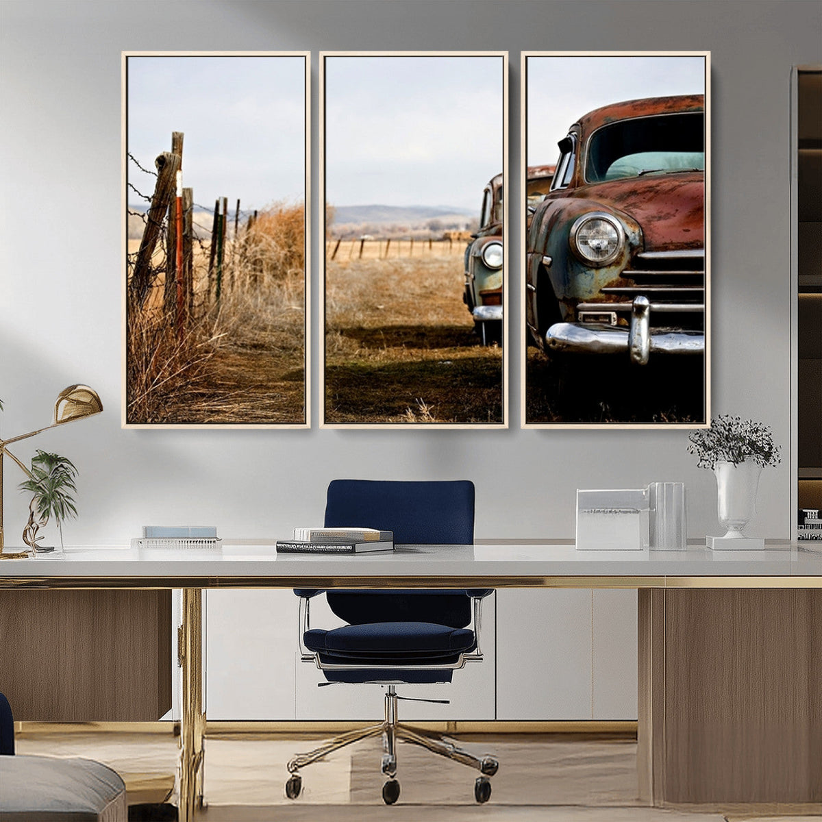 Classic Cars Vintage Wall Art Canvas Print