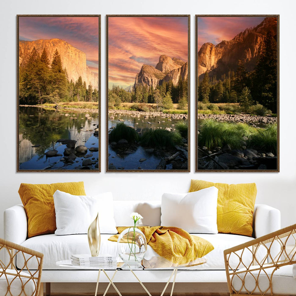 Yosemite Valley Wall Art Canvas Print – El Capitan Sunset