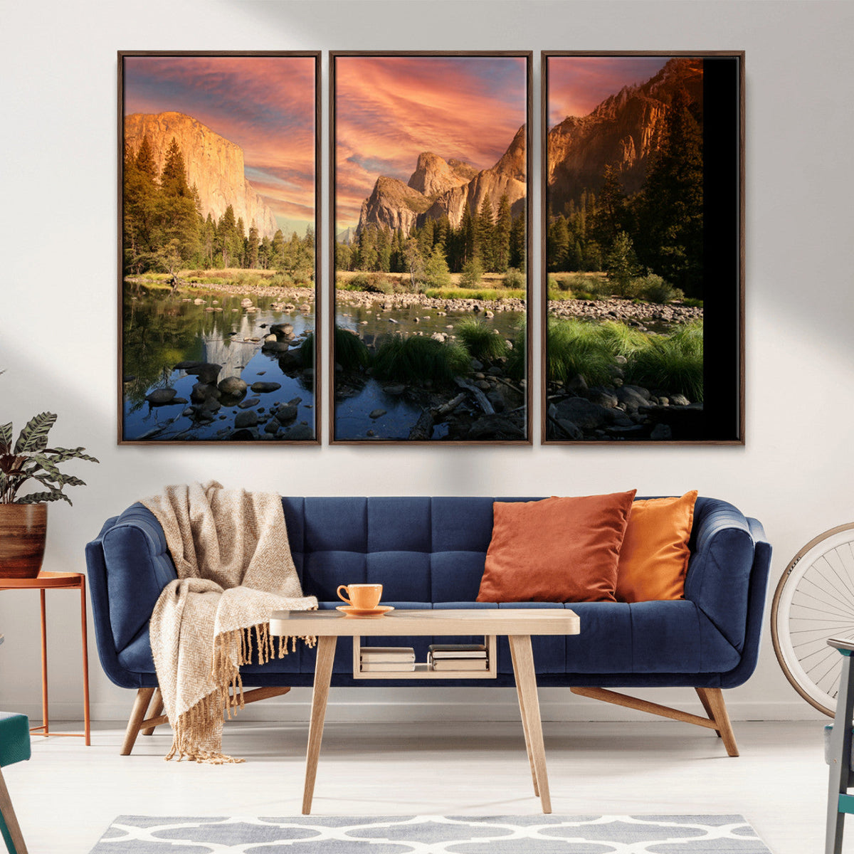 Yosemite Valley Wall Art, El Capitan Sunset Canvas Print,