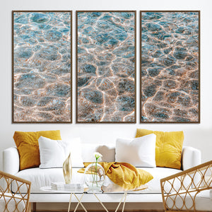 Clear Water Wall Art Canvas Print – Framed Sunlit Ocean