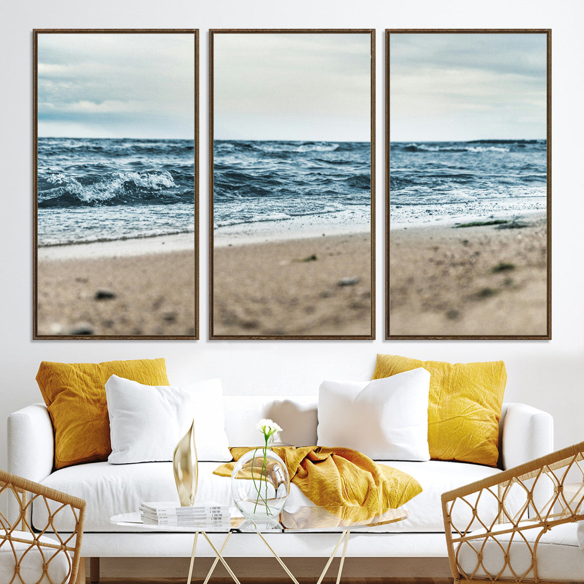 Ocean Wall Art Canvas Print – Moody Coastal Seascape Scene