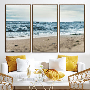 Ocean Wall Art Canvas Print – Moody Coastal Seascape Scene