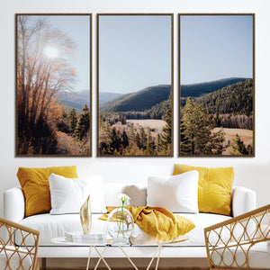 Rustic Landscape Wall Art Canvas Print – Serene Valley Scene
