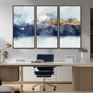 Abstract Mountain Range Art Canvas Print | 3 Panel
