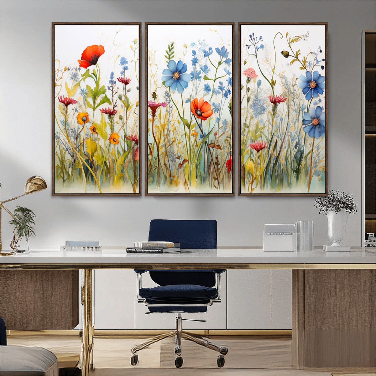 Colorful Wildflower Canvas Wall Art - Vibrant Floral