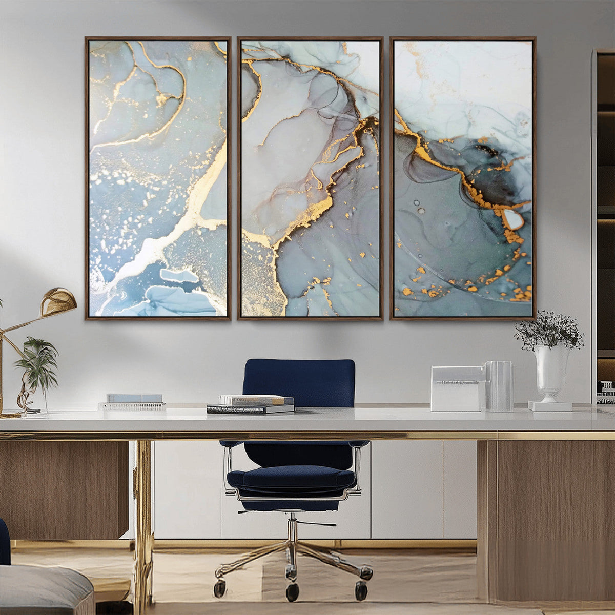 Large Abstract Marble Wall Art Canvas Print for Living Room