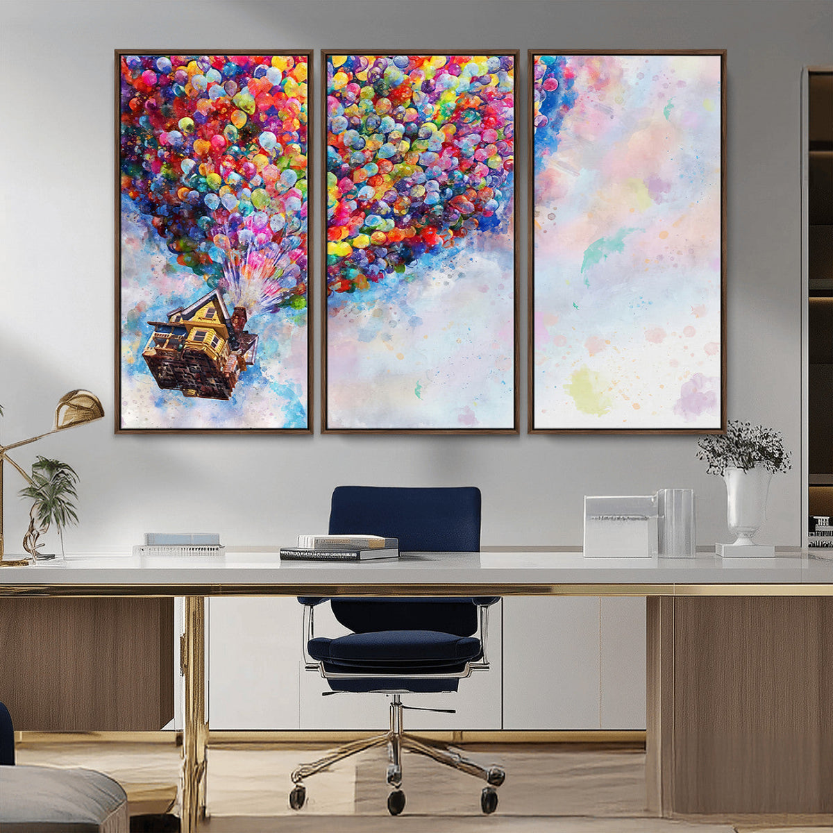 Don't Look Up Movie Canvas Wall Art - Vibrant Floating House