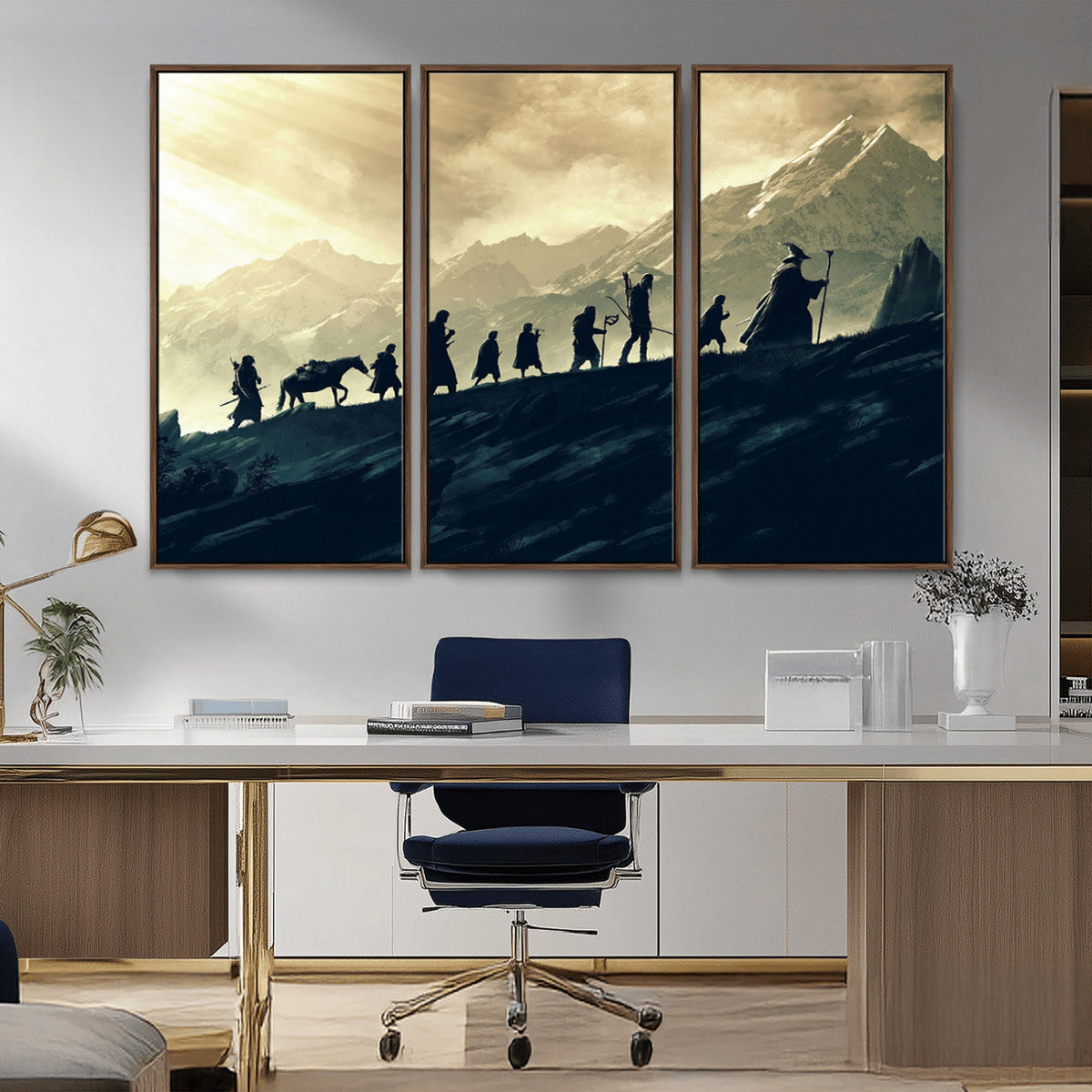 Fellowship Journey Wall Art – Fantasy Adventure Canvas Print
