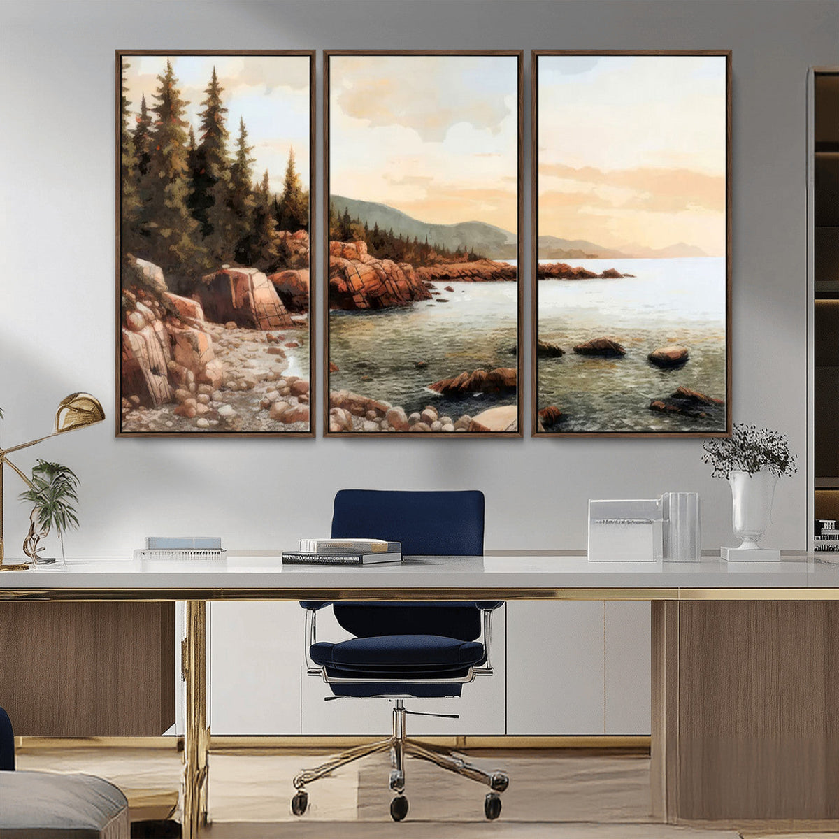 Serene Coastal View of Acadia National Park Wall Art -