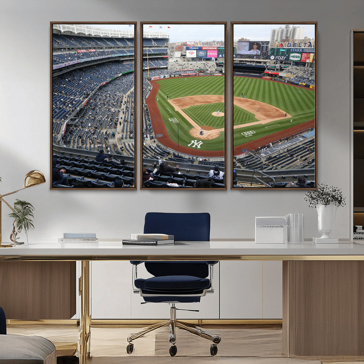 New York Yankees Baseball Team Print - Yankee Stadium Wall