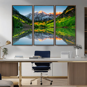 Majestic Snow-Capped Peaks Wall Art Canvas Print, Vibrant