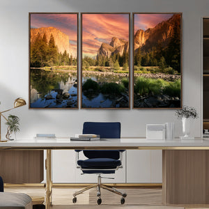Yosemite Valley Wall Art, El Capitan Sunset Canvas Print,