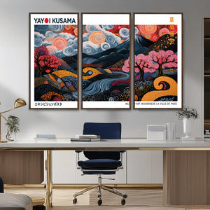 Modern Japanese Wall Art Canvas Print – Framed Abstract