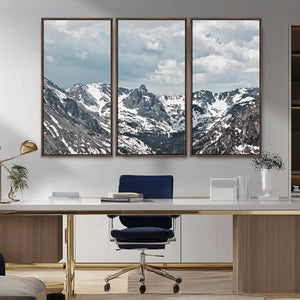 Snowy Peaks Wall Art Canvas Print – Alpine Wilderness