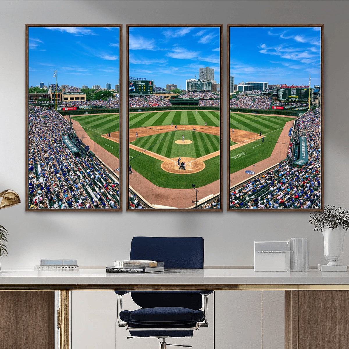 Wrigley Field Baseball Stadium Canvas Wall Art – Packed