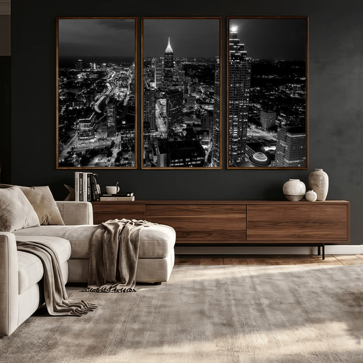 Atlanta Skyline Wall Art Canvas Print, Atlanta Downtown