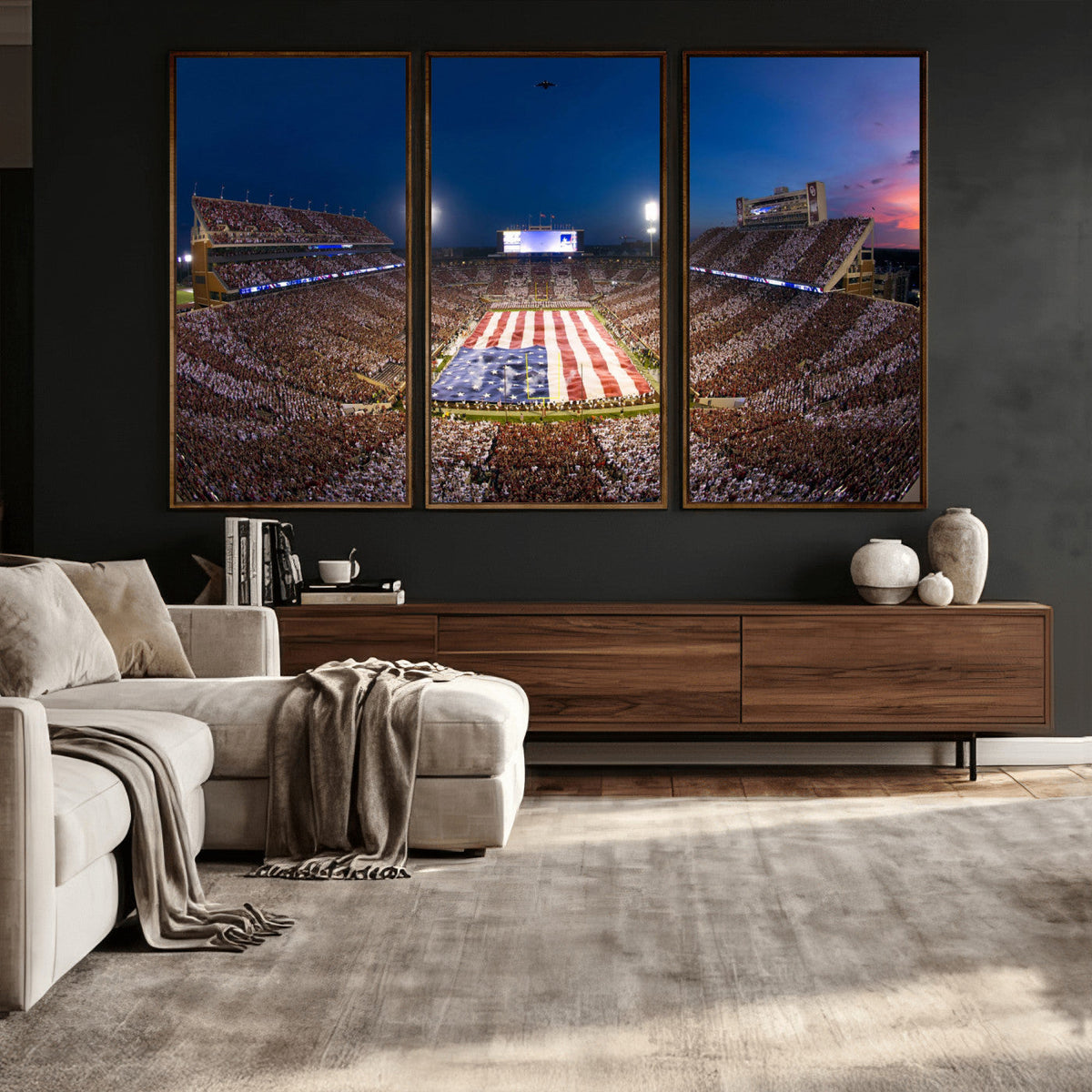 Oklahoma Sooners Memorial Stadium Wall Art Canvas Print,