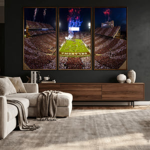 Oklahoma Memorial Stadium Wall Art Canvas Print – Oklahoma