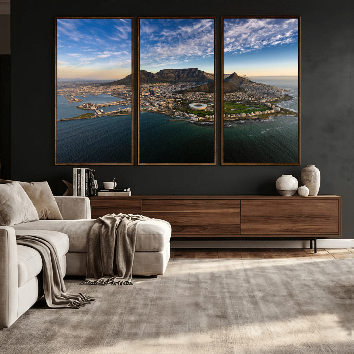 Cape Town Wall Art Canvas Print – Table Mountain Coastal