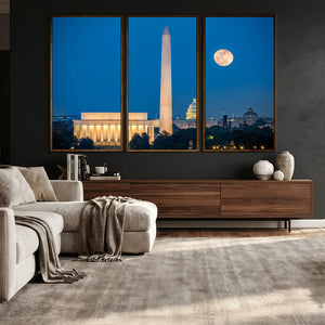 Washington DC Skyline Wall Art Canvas Print – Lincoln