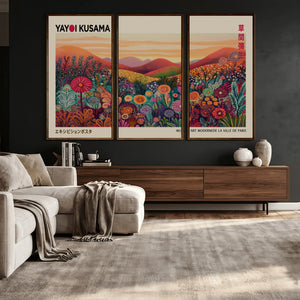 Yayoi Kusama Colorful Landscape Wall Art Canvas Print –