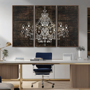 Rustic Chandelier Canvas Print