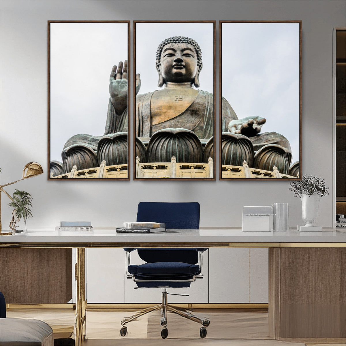 Buddha Statue Wall Art Canvas Print