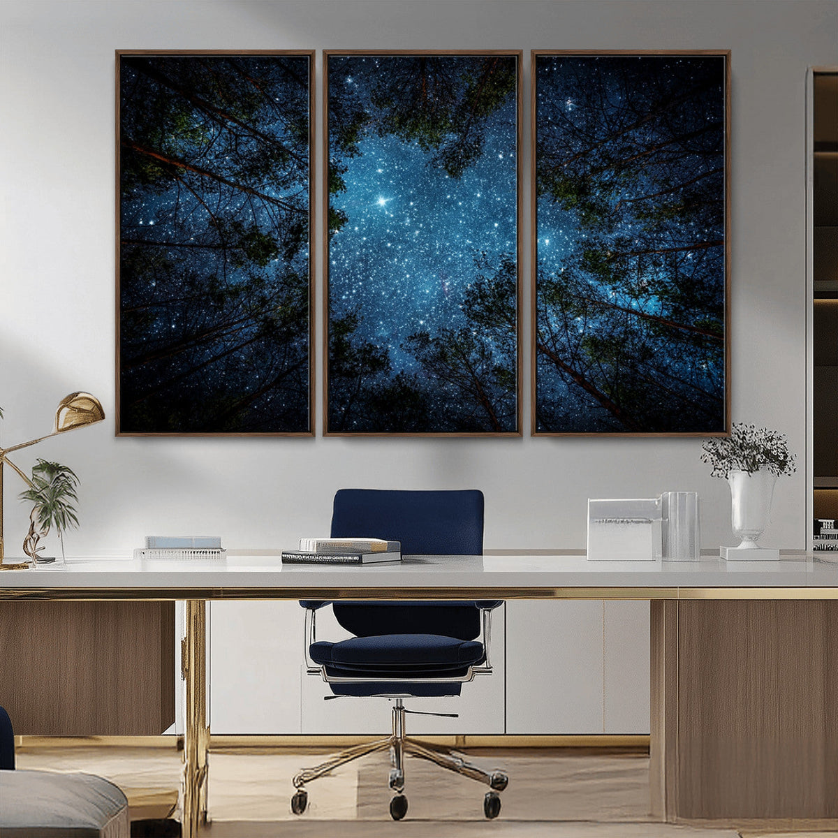 Forest and Stars Wall Art Canvas Print