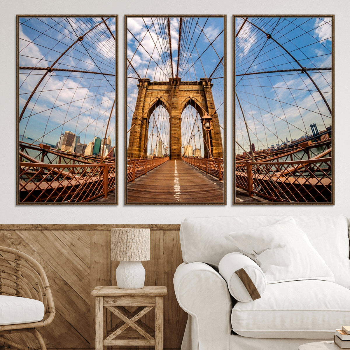 Brooklyn Bridge Manhattan Wall Art Canvas Print