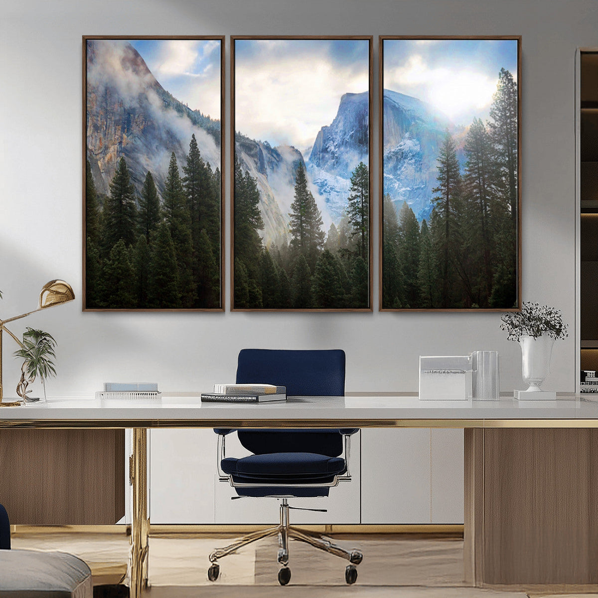 Half Dome Yosemite Calinia Wall Art Canvas Print El Capitan