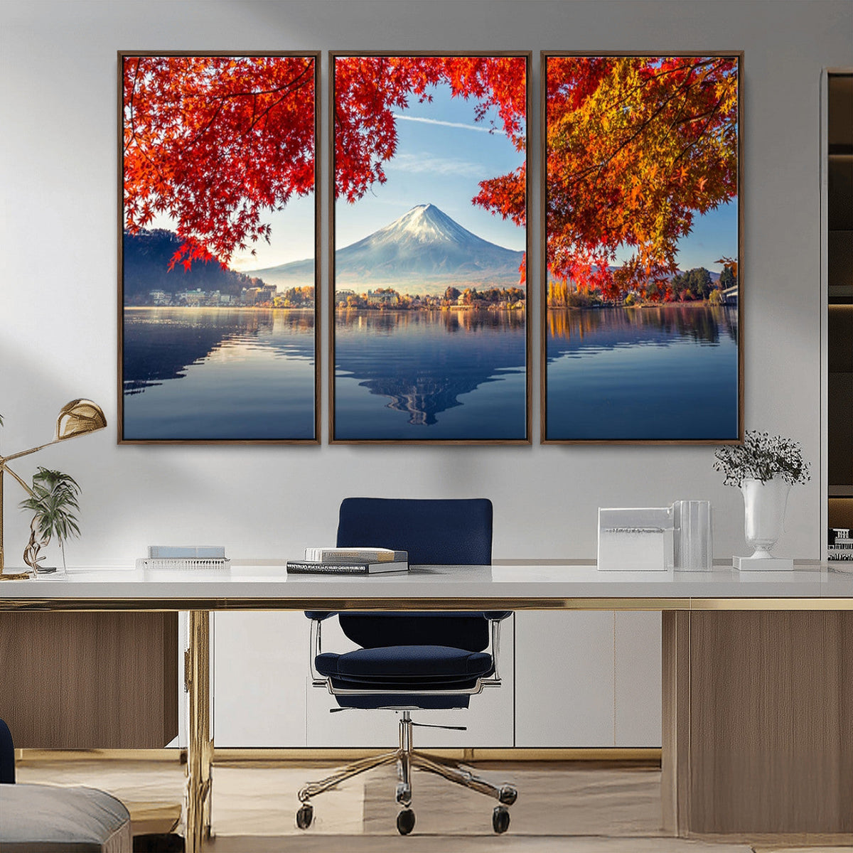 Mount Fuji Canvas Wall Art Japan Autumn Mountain Canvas