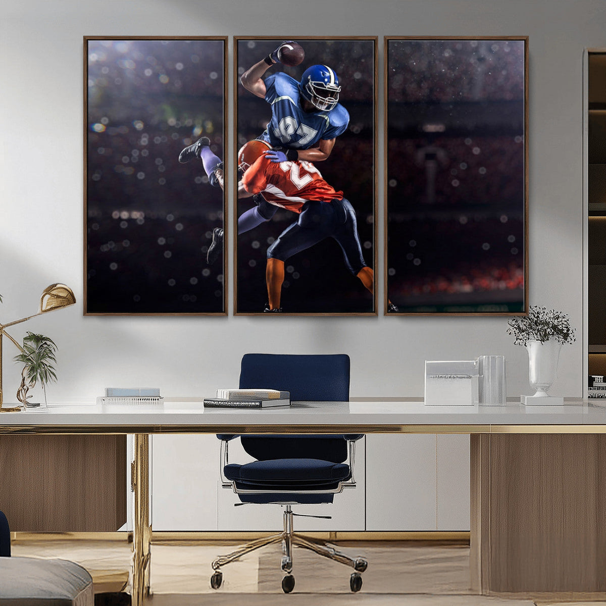 American Football Wall Art Canvas Print, Stadium Sport Wall