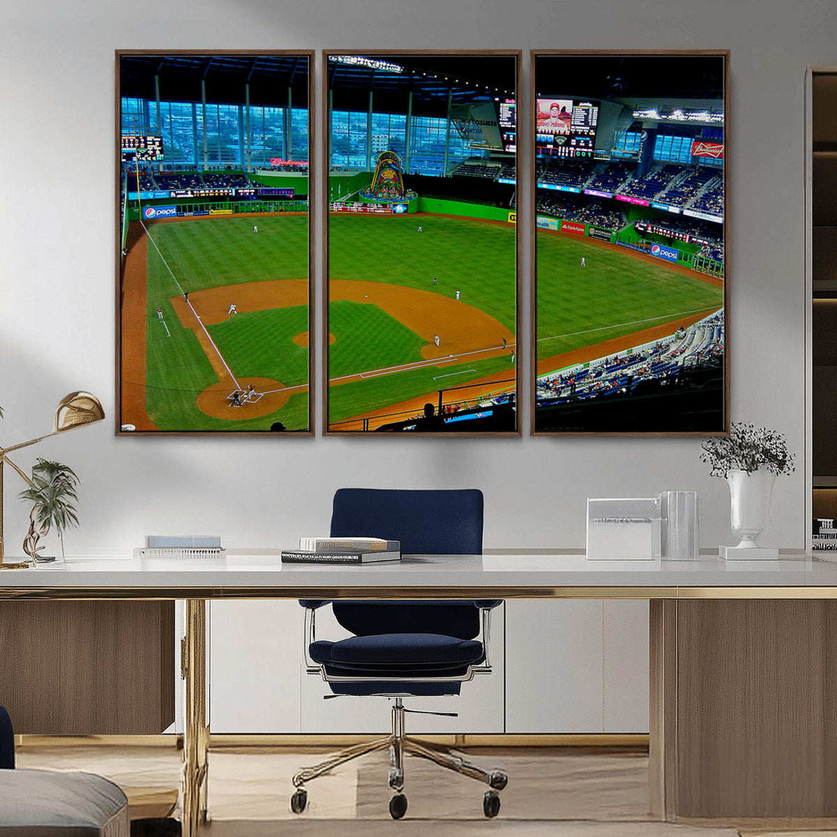 Miami Marlins Baseball Team Print - Miami LoanDepot Park
