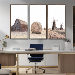 Farm Prints Set, Set of 3 Farmhouse Wall Art, Country House
