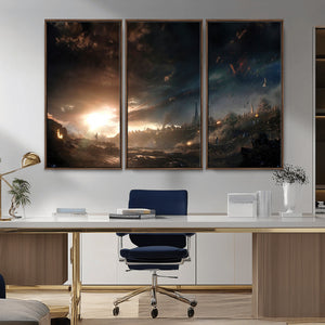 Avengers Planet Wall Art Canvas Print
