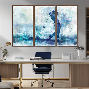 Golf Swing Wall Art Canvas Print - Sports-Inspired