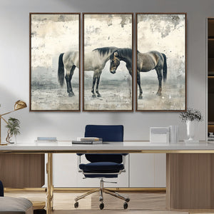 Chines Style Majestic Horses Wall Art | Ready to Hang and