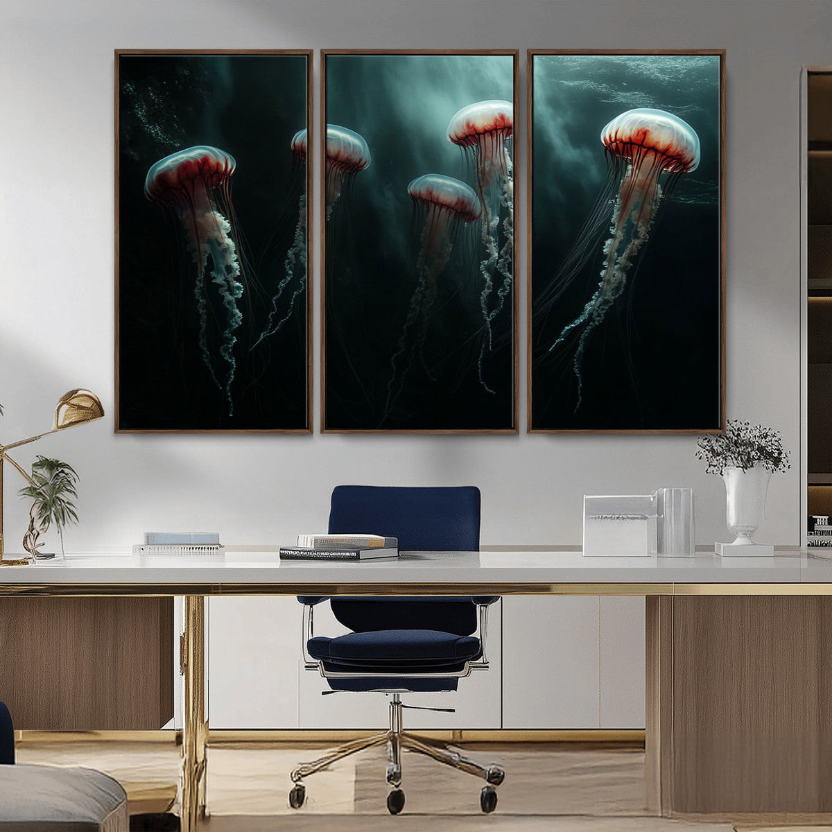 Abstract Jellyfish Wall Art Canvas Print