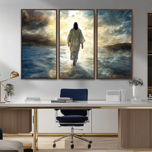 Jesus Walking on Water Wall Art | Canvas Print | Ready to