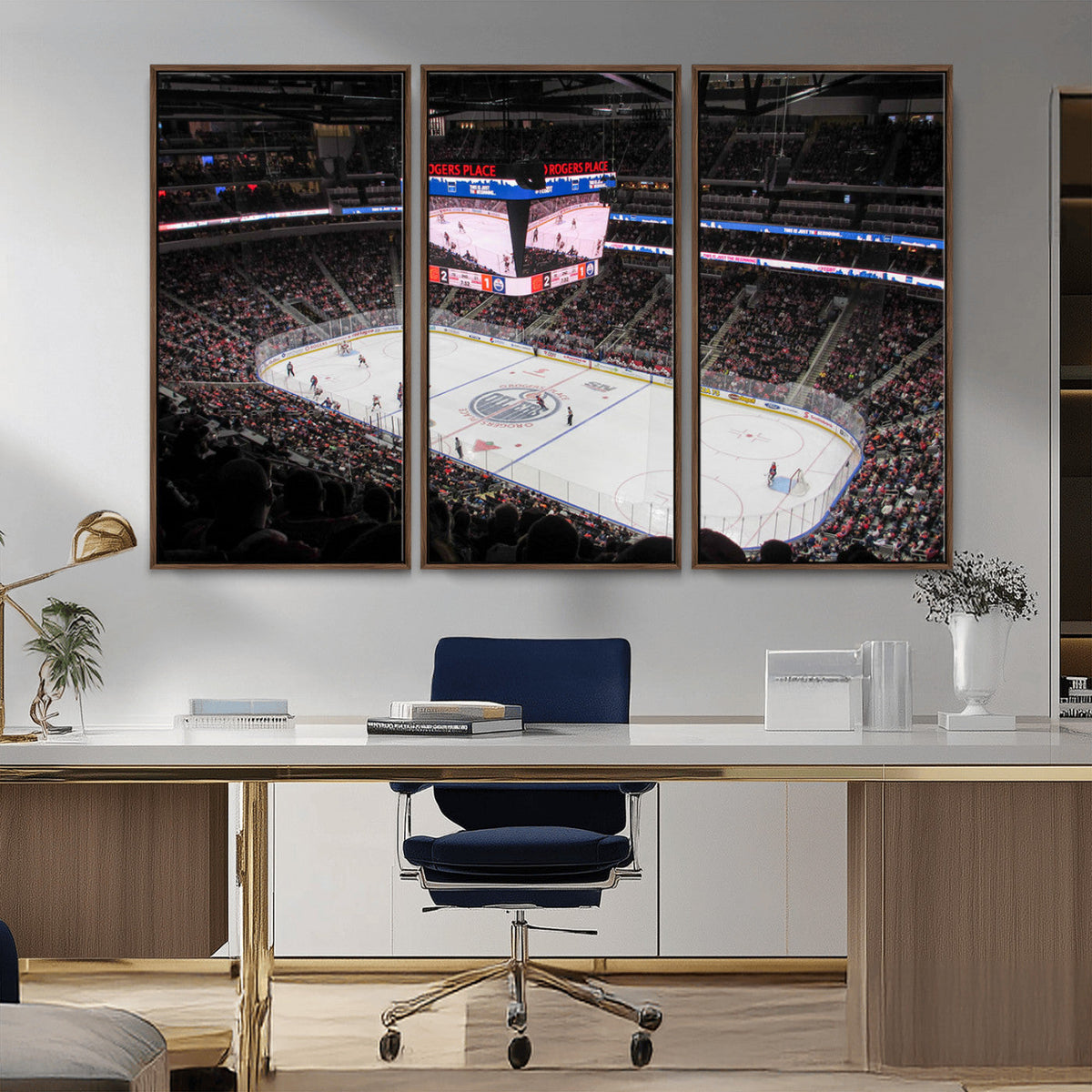 Rogers Place Edmonton Oilers Ice Hockey Stadium Wall Art,